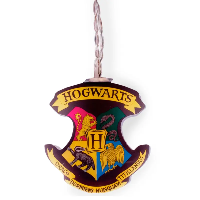 Harry Potter Weihnachts-Lichterkette Hogwarts Crests Produktfoto