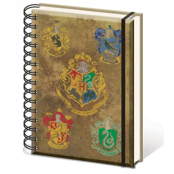 Harry Potter Notizbuch A5 Hogwart's Crests Produktfoto