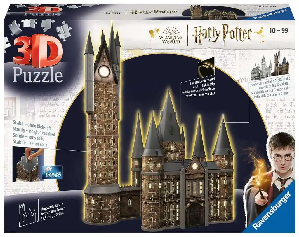 Harry Potter 3D Puzzle Schloss Hogwarts: Astronomieturm - Night Edition (540 Teile) Produktfoto