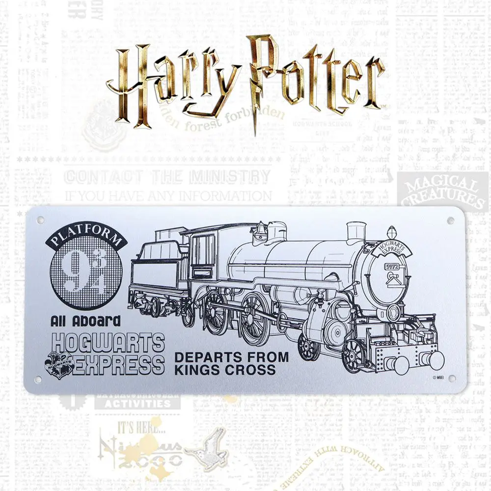 Harry Potter Blechschild Hogwarts Express Schematic Produktfoto