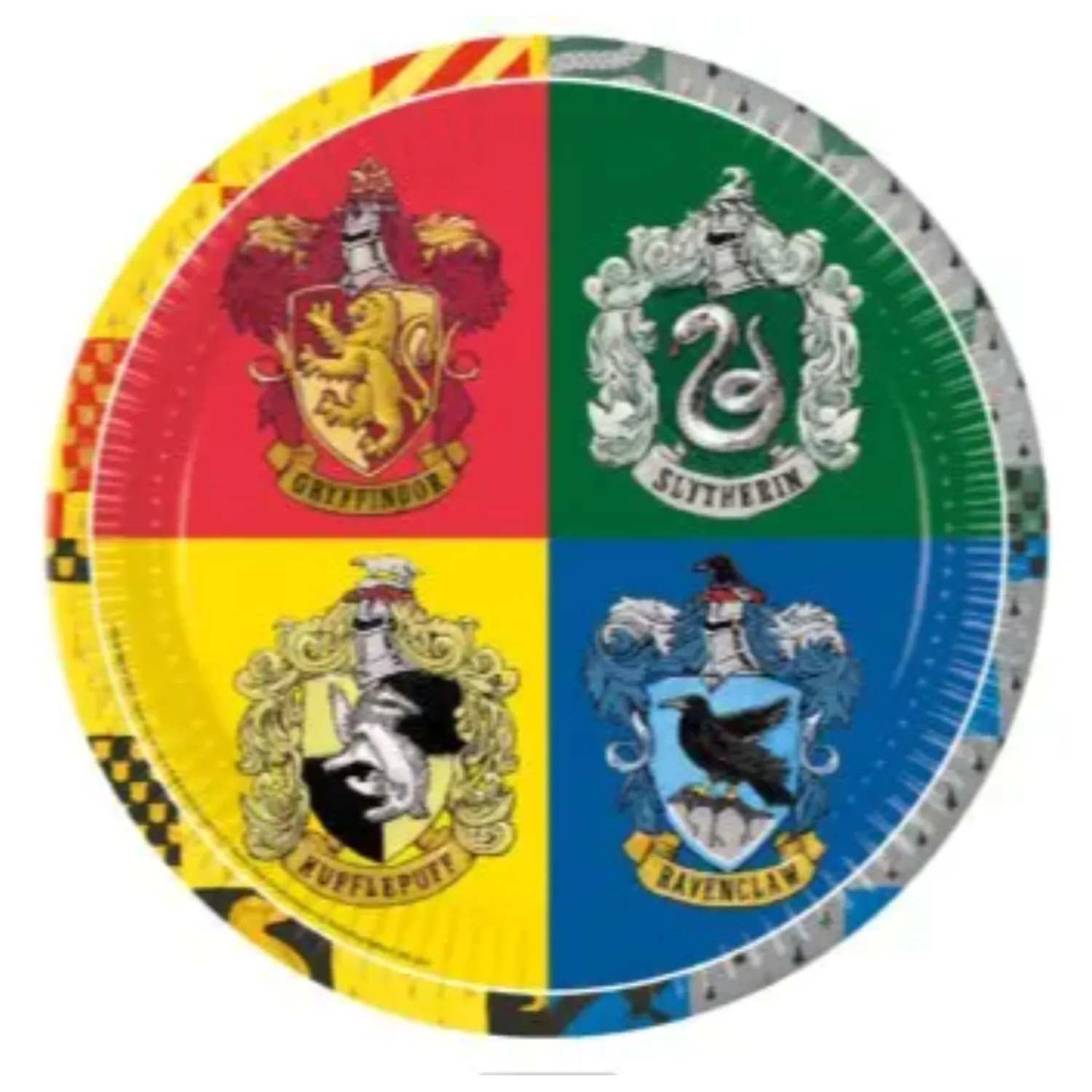 Harry Potter Hogwarts Houses Pappteller 8 Stück 23 cm FSC Produktfoto