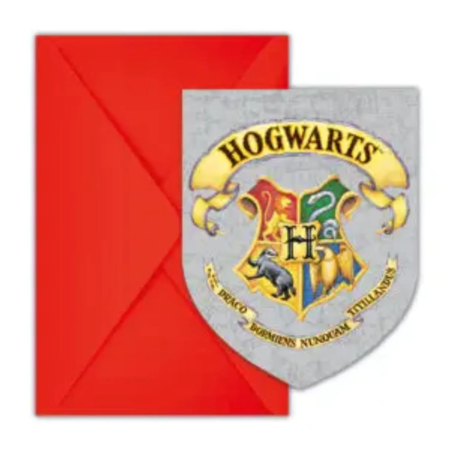 Harry Potter Hogwarts Houses Partyeinladung 6 Stück FSC Produktfoto