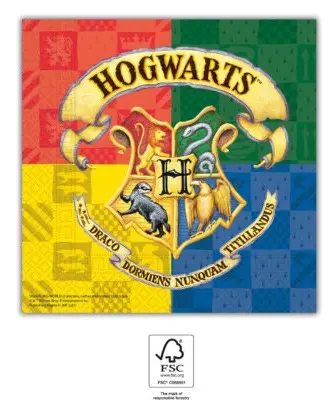 Harry Potter Hogwarts Houses Servietten 20 Stück 33*33 cm FSC Produktfoto