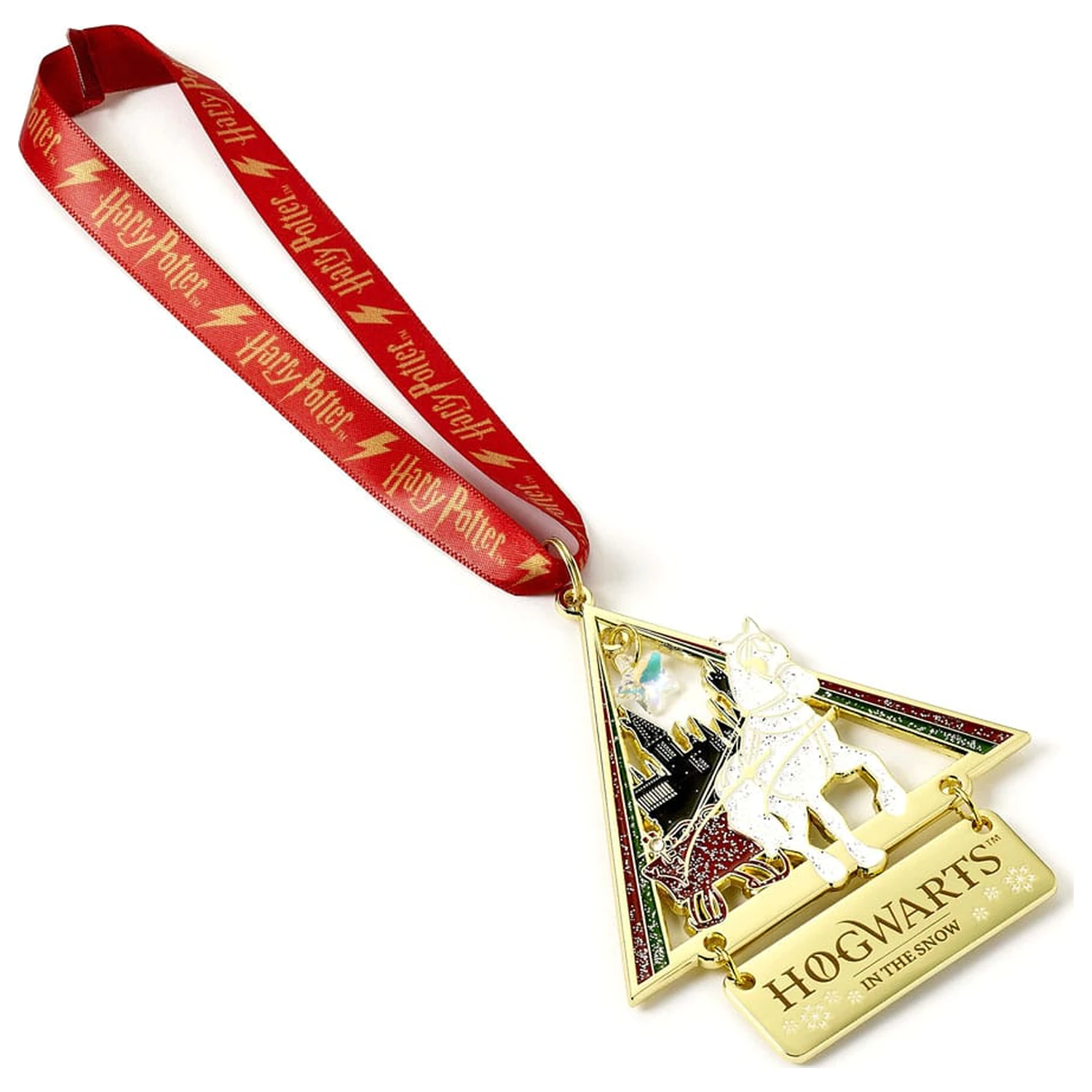 Harry Potter Baumschmuck Hogwarts in the Snow (Golden Tone) Produktfoto