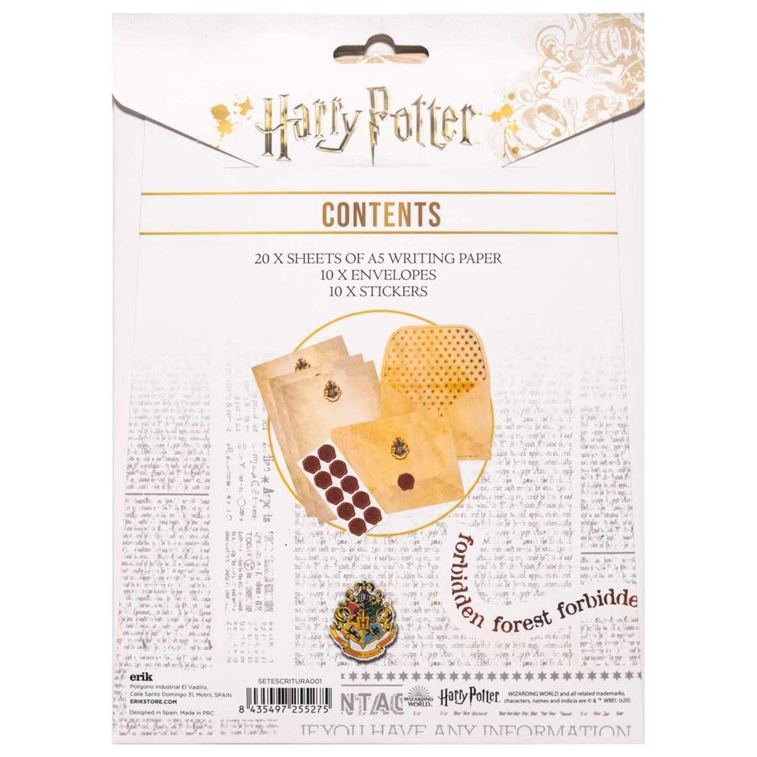 Harry Potter Briefpapier Set Hogwarts Produktfoto