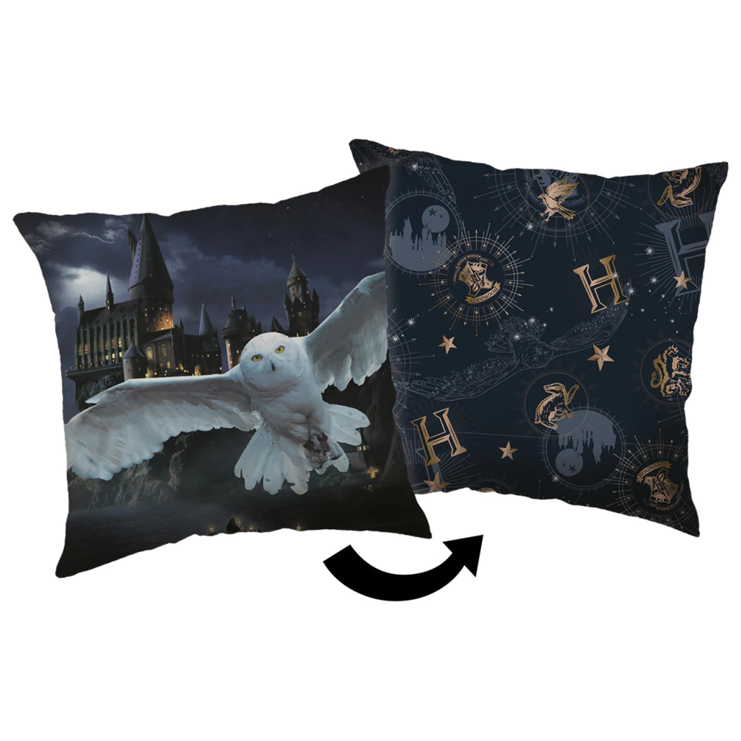 Harry Potter Hogwarts Kissen, Dekokissen 40x40 cm Produktfoto