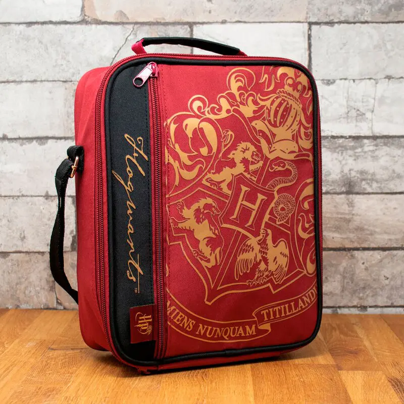 Harry Potter Deluxe Lunchtasche (Burgunder) Crest Produktfoto