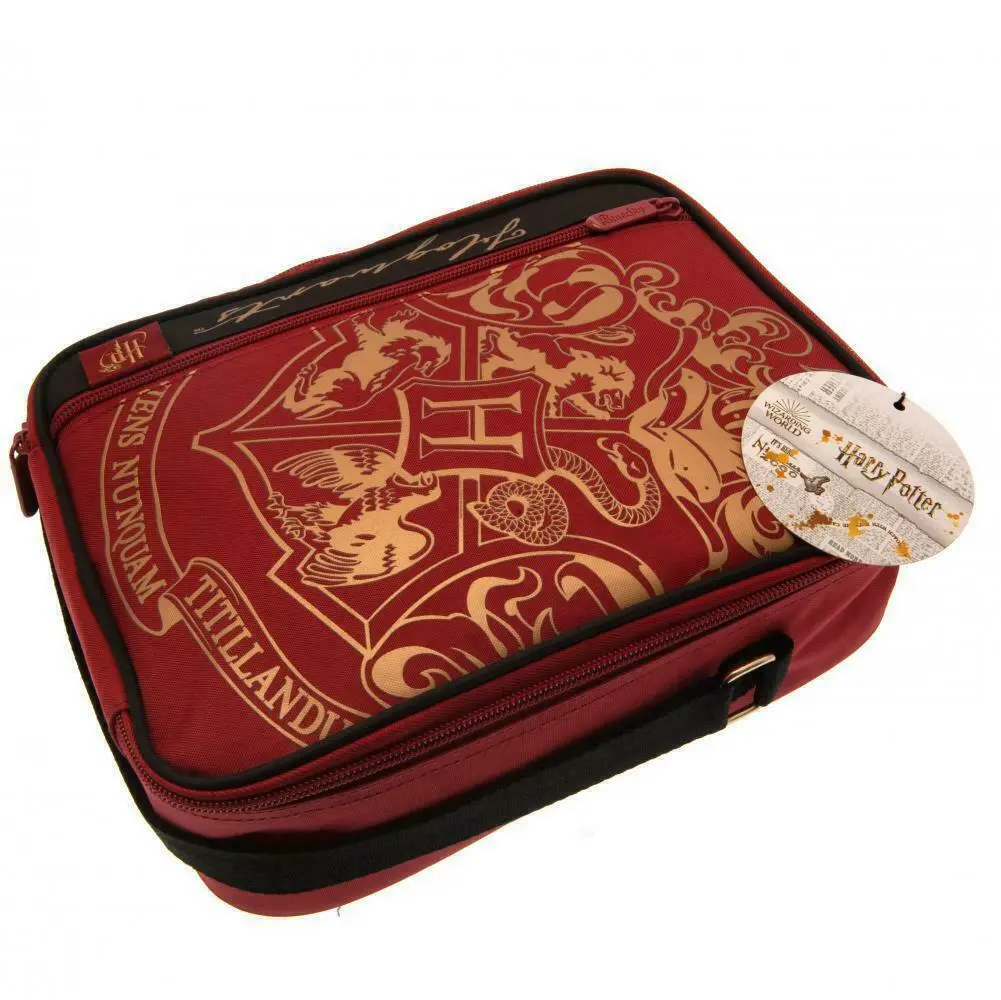 Harry Potter Deluxe Lunchtasche (Burgunder) Crest Produktfoto