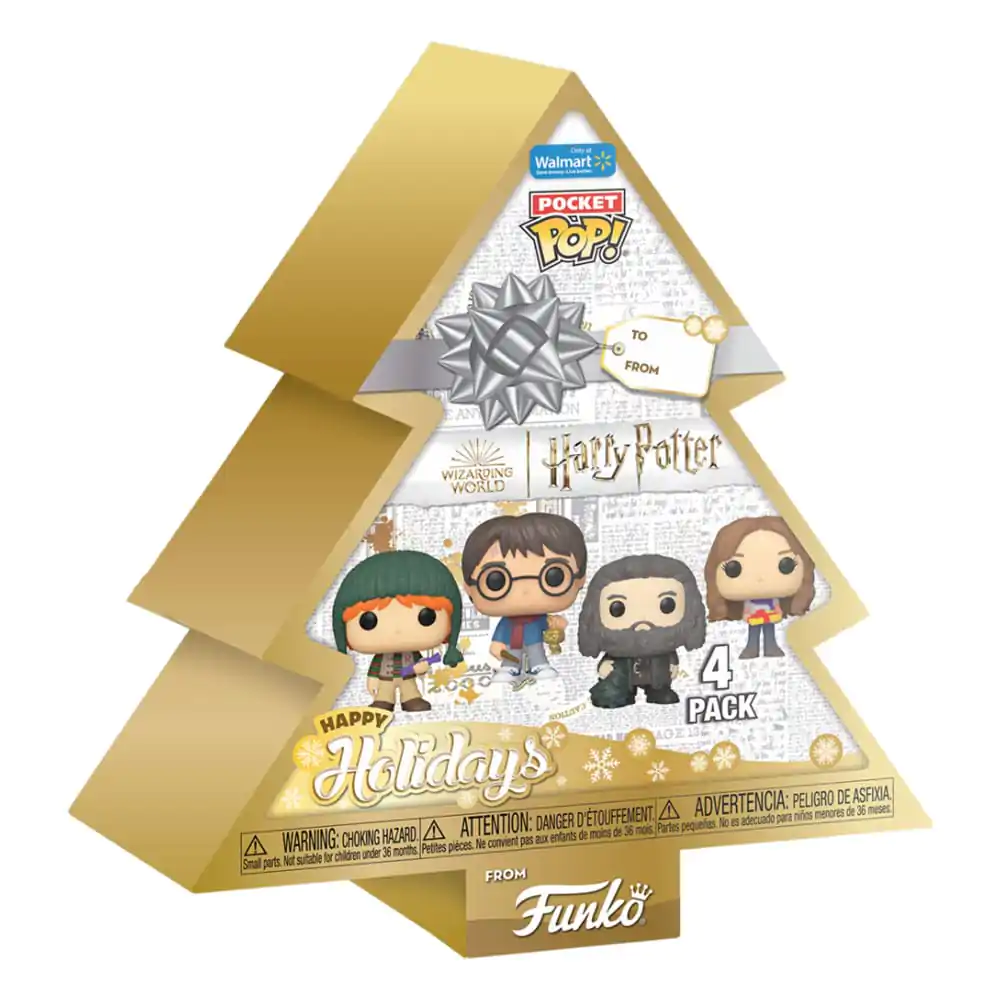 Harry Potter Holiday 2024 Pocket Funko POP! Vinyl Schlüsselanhänger 4er-Pack Tree Holiday Box 4 cm termékfotó