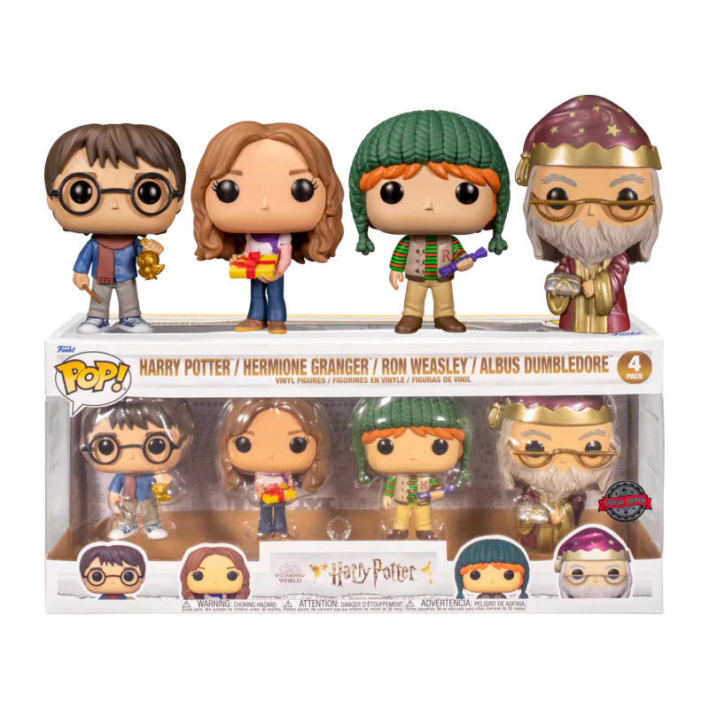 Harry Potter POP! Movies Vinyl Figuren 4er-Pack Holiday 9 cm Produktfoto