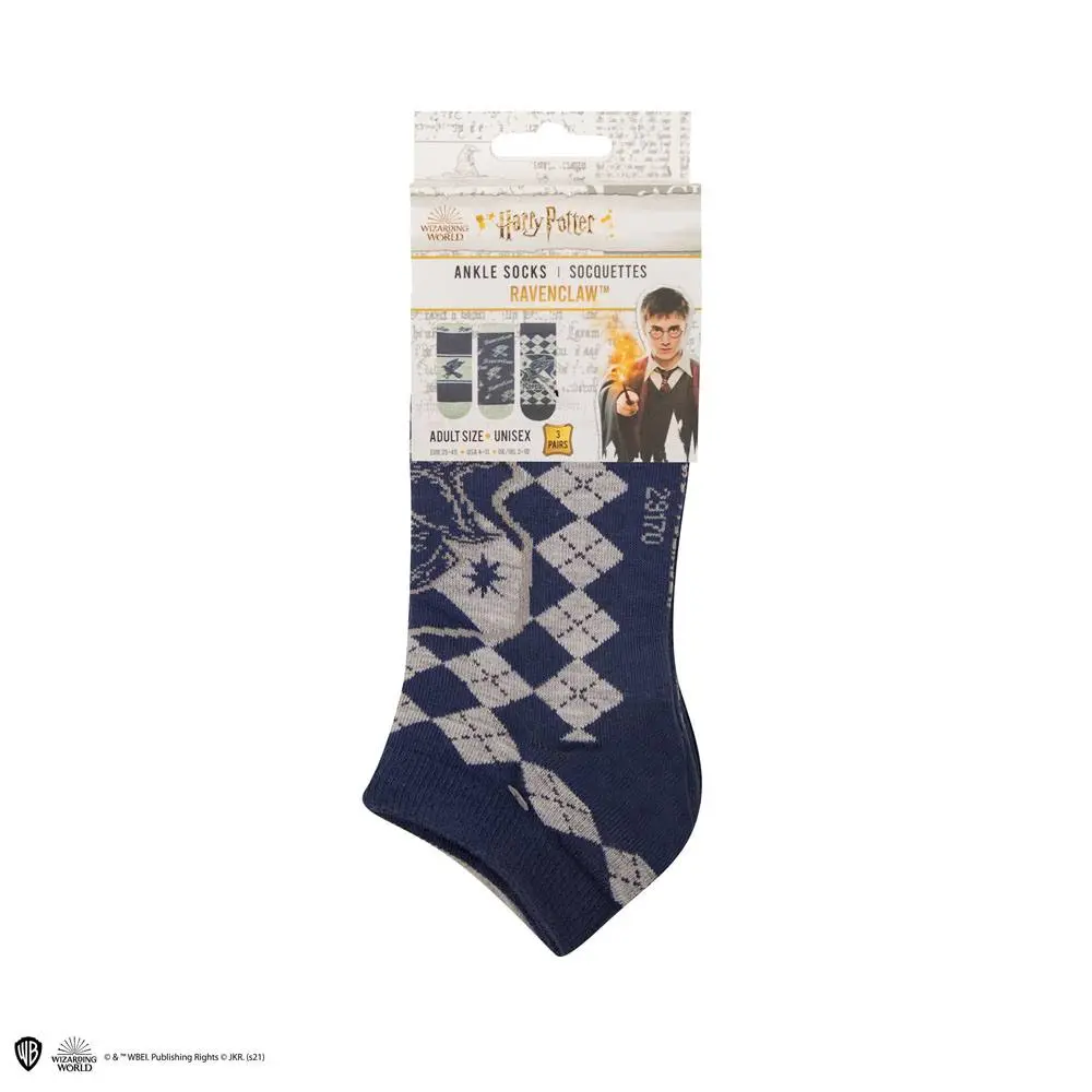 Harry Potter Knöchelsocken 3er-Pack Ravenclaw termékfotó