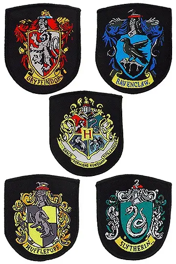Harry Potter Aufnäher 5er-Pack Hauswappen termékfotó