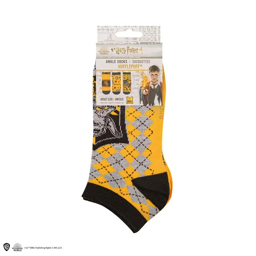 Harry Potter Knöchelsocken 3er-Pack Hufflepuff termékfotó