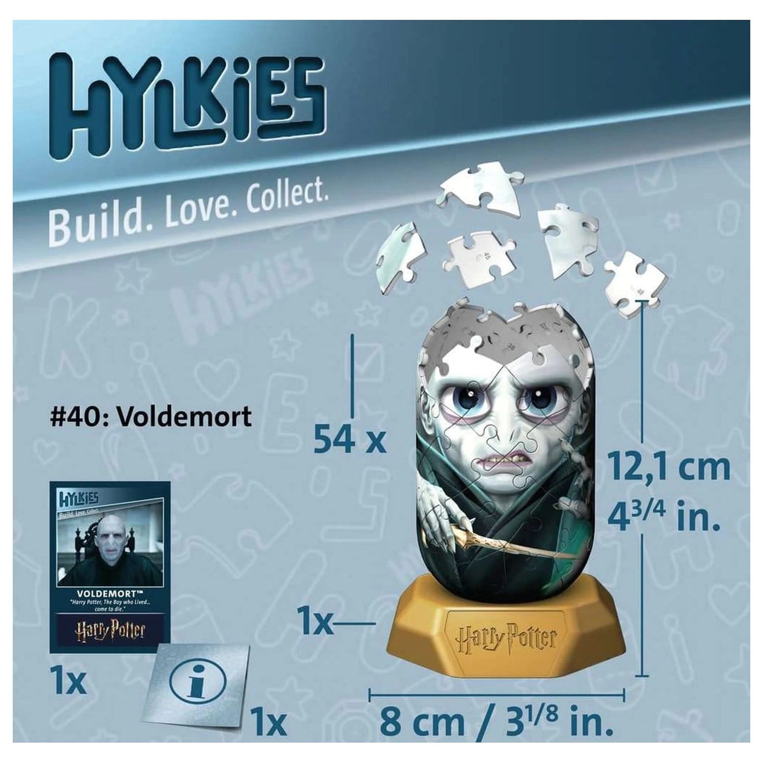 Harry Potter Hylkies 3D Puzzle #40 Voldemort 12 cm Produktfoto