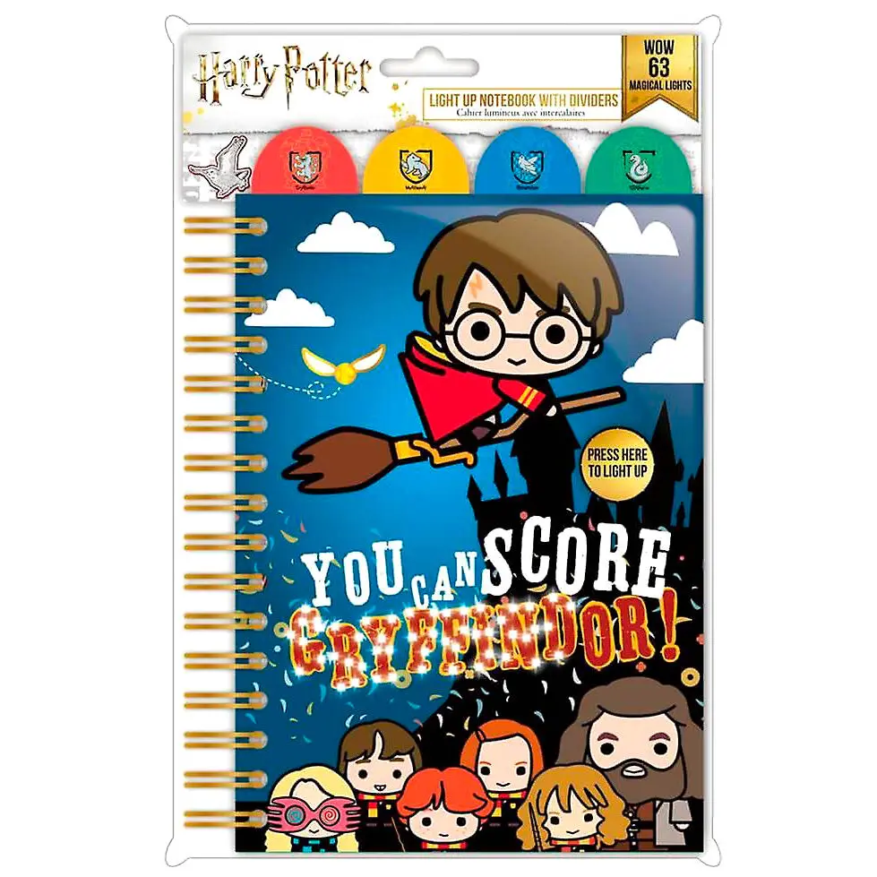 Harry Potter Kawaii A5 aufleuchten Notizbuch Produktfoto