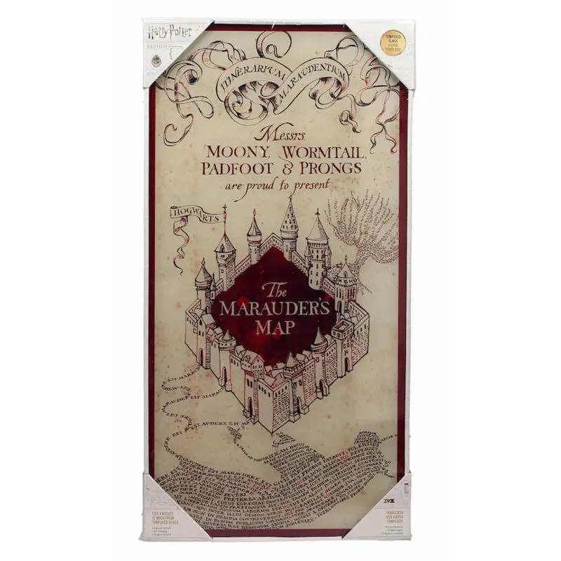 Harry Potter Map Marauder Glas Poster Produktfoto