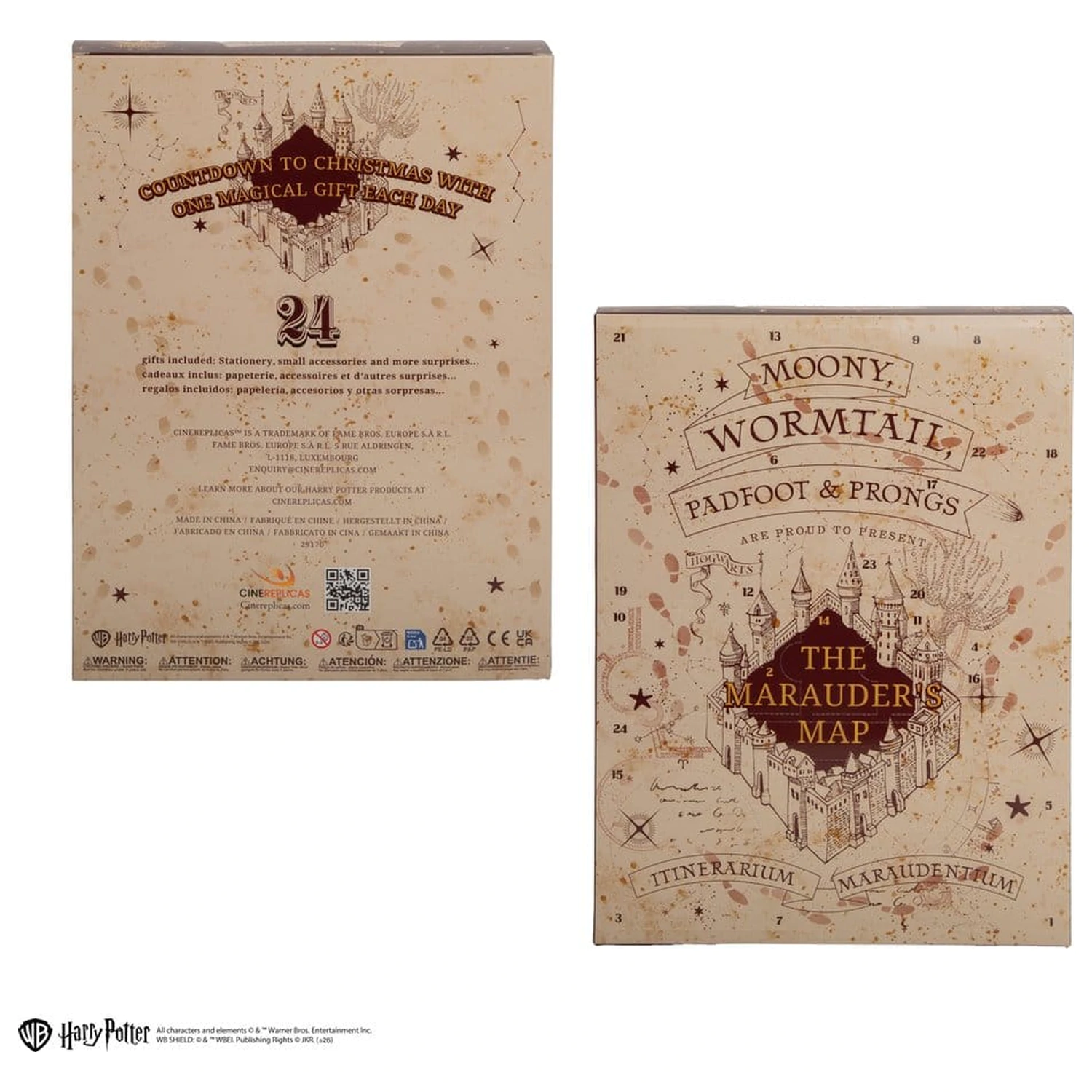 Harry Potter Adventskalender Marauder's Map Neue Edition 2026 Produktfoto