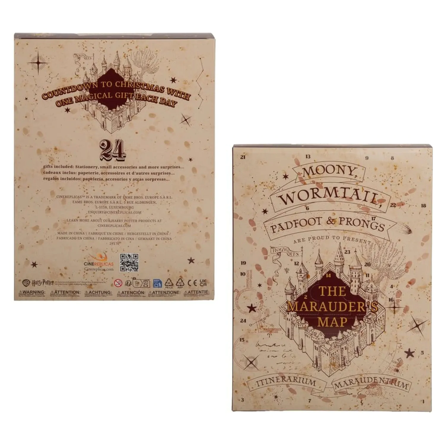 Harry Potter Adventskalender Marauder's Map Neue Edition 2026 Produktfoto
