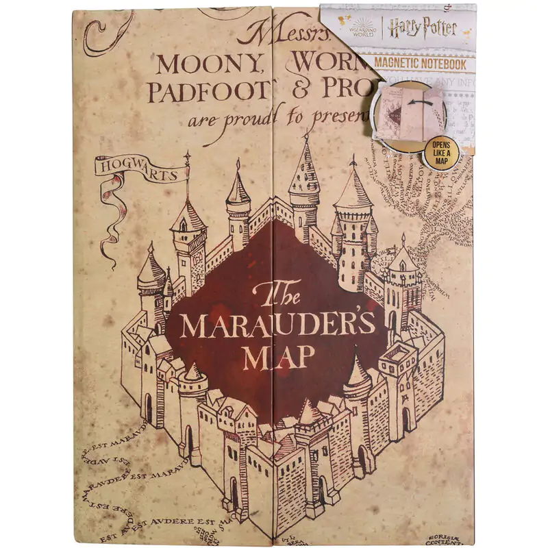 Harry Potter Magnetisches A5 Notizbuch Marauders Map termékfotó