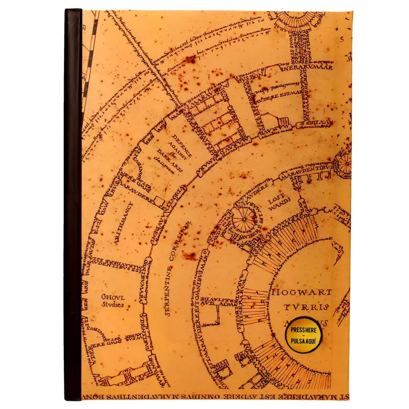 Harry Potter Notizbuch mit Leuchtfunktion Karte des Rumtreibers termékfotó