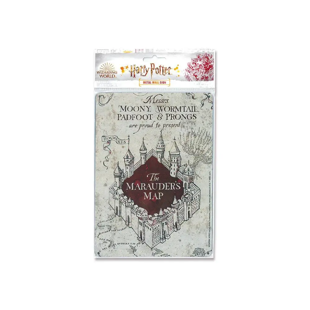 Harry Potter Blechschild Marauders Map 15 x 21 cm Produktfoto