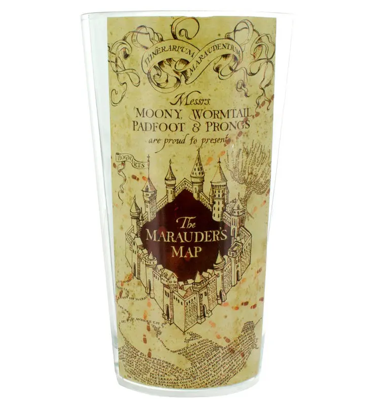 Harry Potter Glas Marauders Map Produktfoto