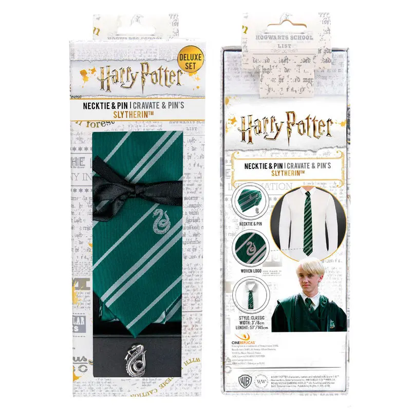 Harry Potter Krawatte & Ansteck-Pin Deluxe Box Slytherin Produktfoto