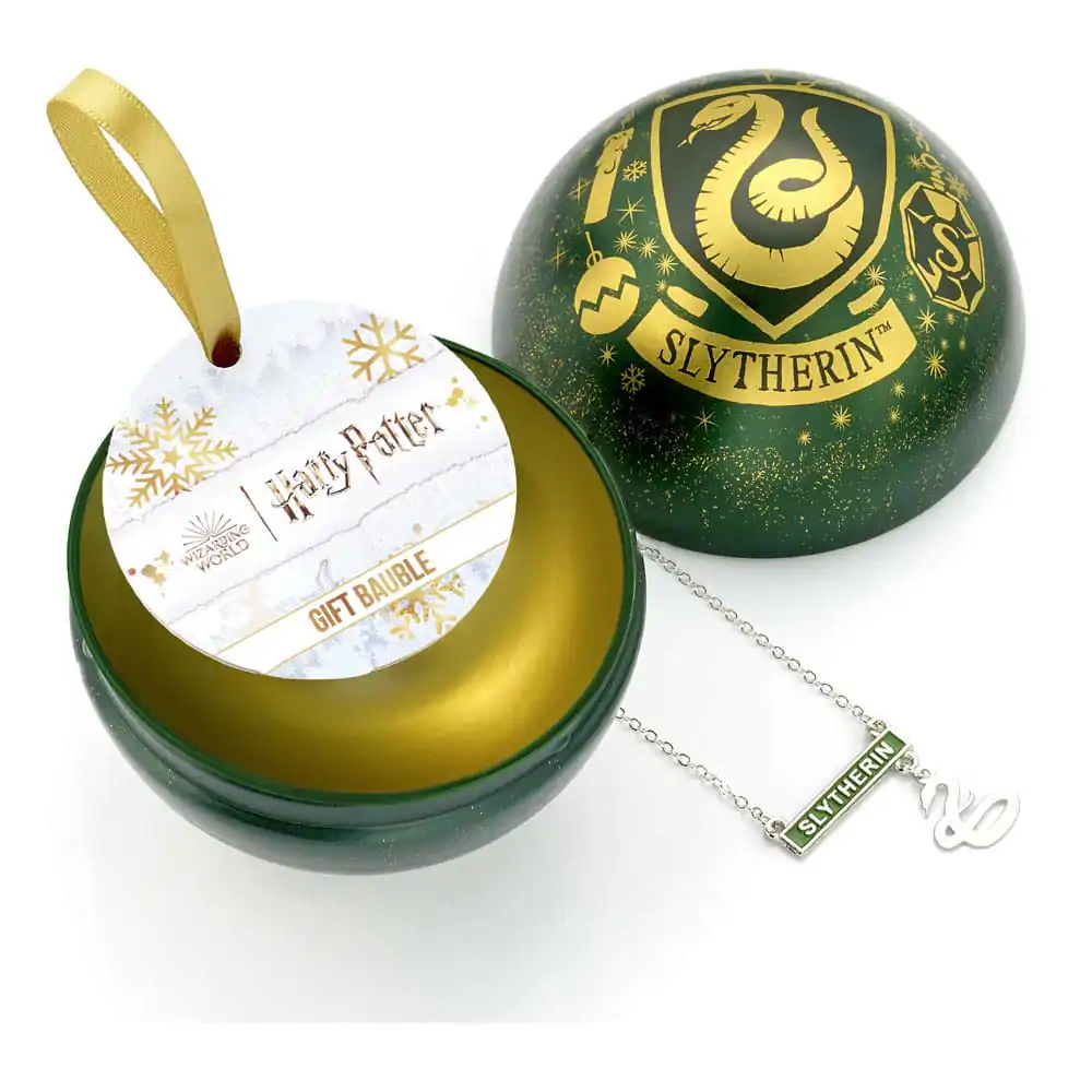 Harry Potter Christbaumschmuck mit Halskette Slytherin Produktfoto