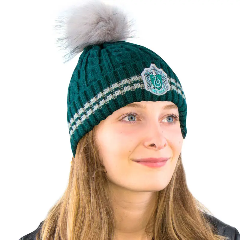 Harry Potter Pom-Pom Beanie Slytherin Produktfoto