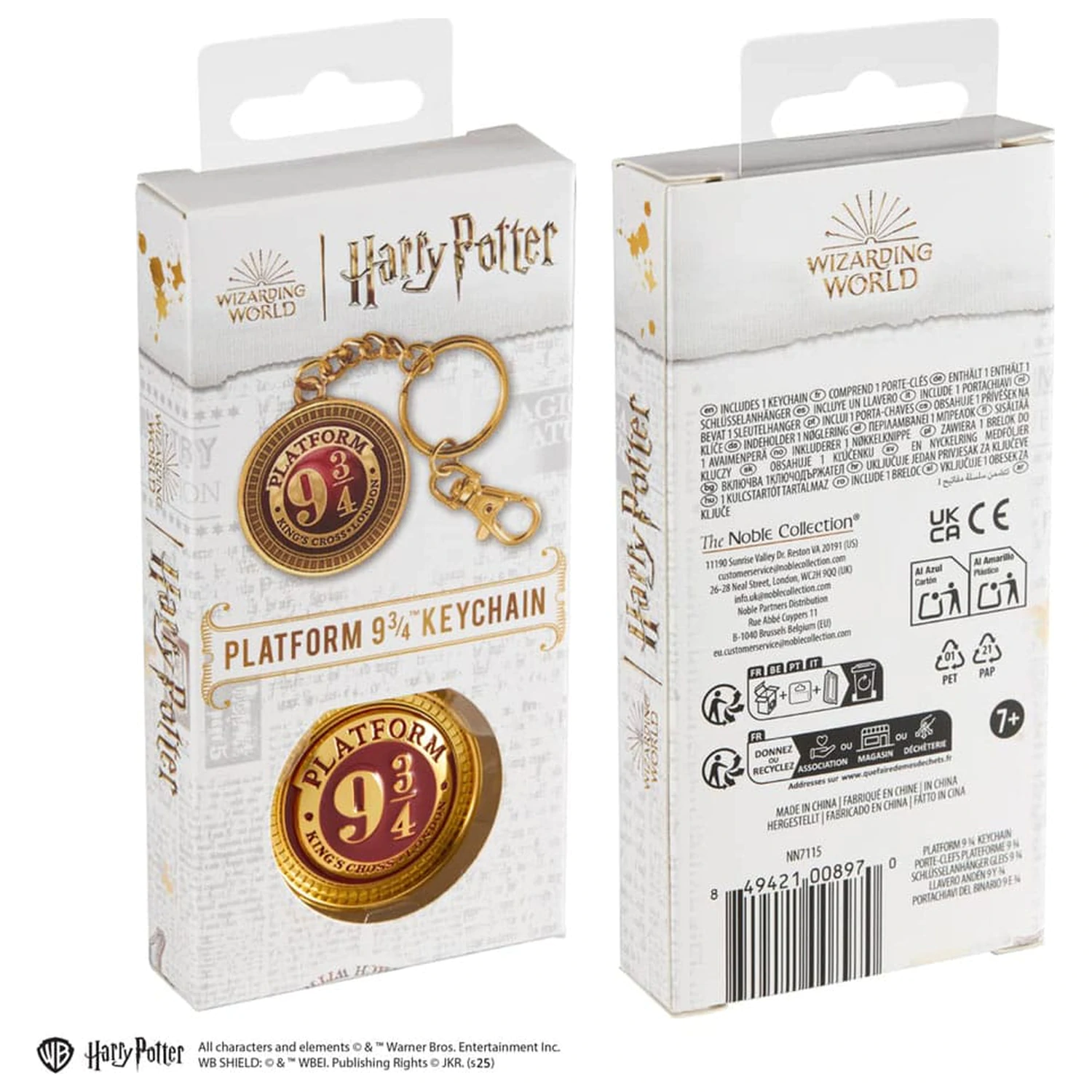Harry Potter Metall Schlüsselanhänger Platform 9 3/4 Produktfoto