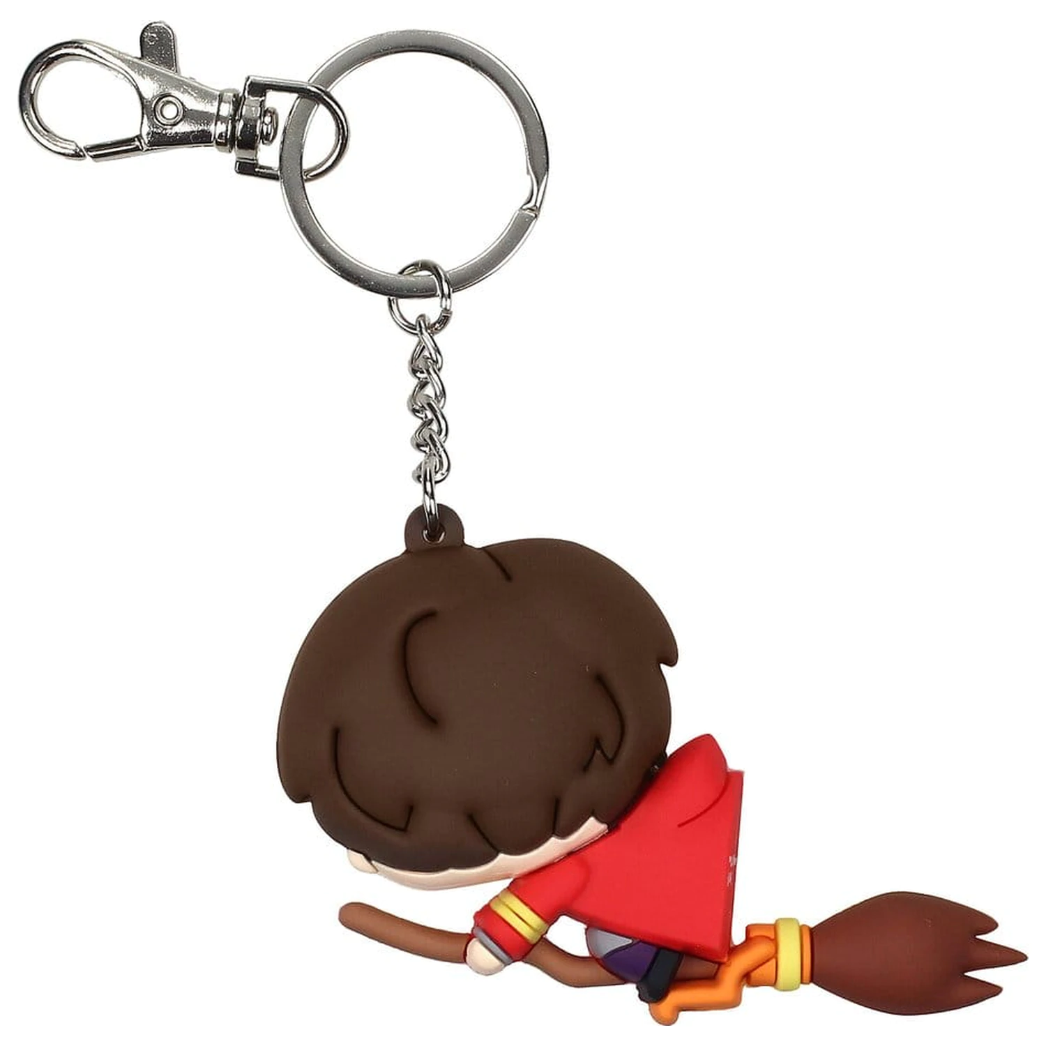 Harry Potter Gummischlüsselanhänger Harry auf Besen 7 cm Produktfoto