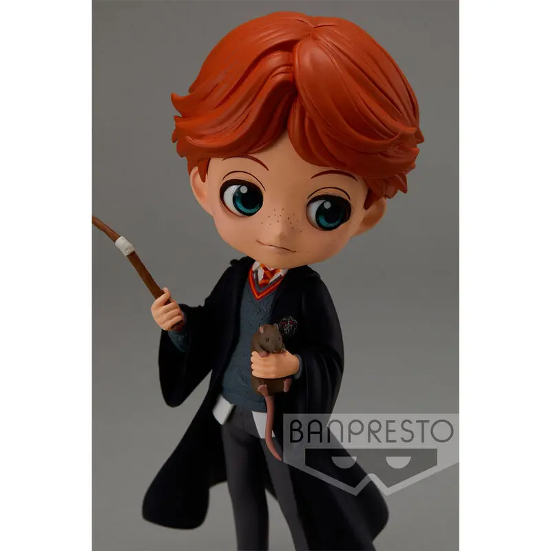 Harry Potter Q Posket Mini Figur Ron Weasley with Scabbers 14 cm Produktfoto