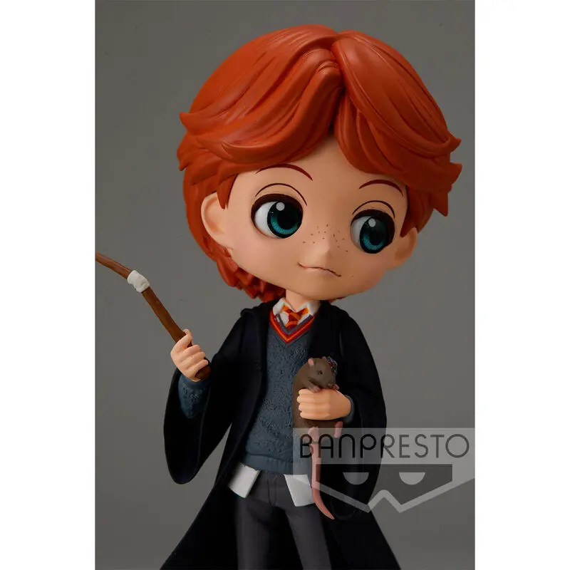 Harry Potter Q Posket Mini Figur Ron Weasley with Scabbers 14 cm Produktfoto