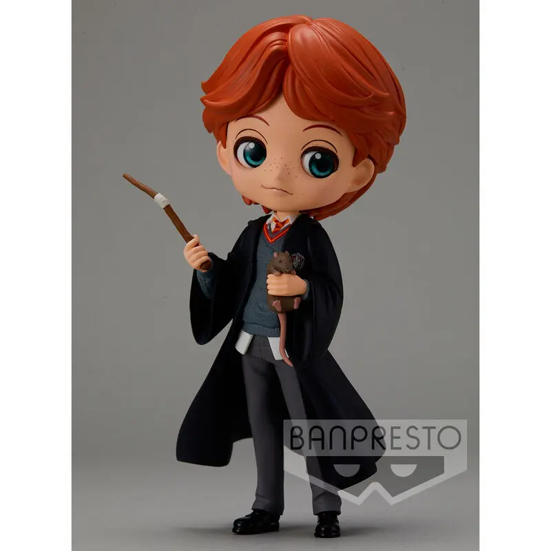 Harry Potter Q Posket Mini Figur Ron Weasley with Scabbers 14 cm Produktfoto