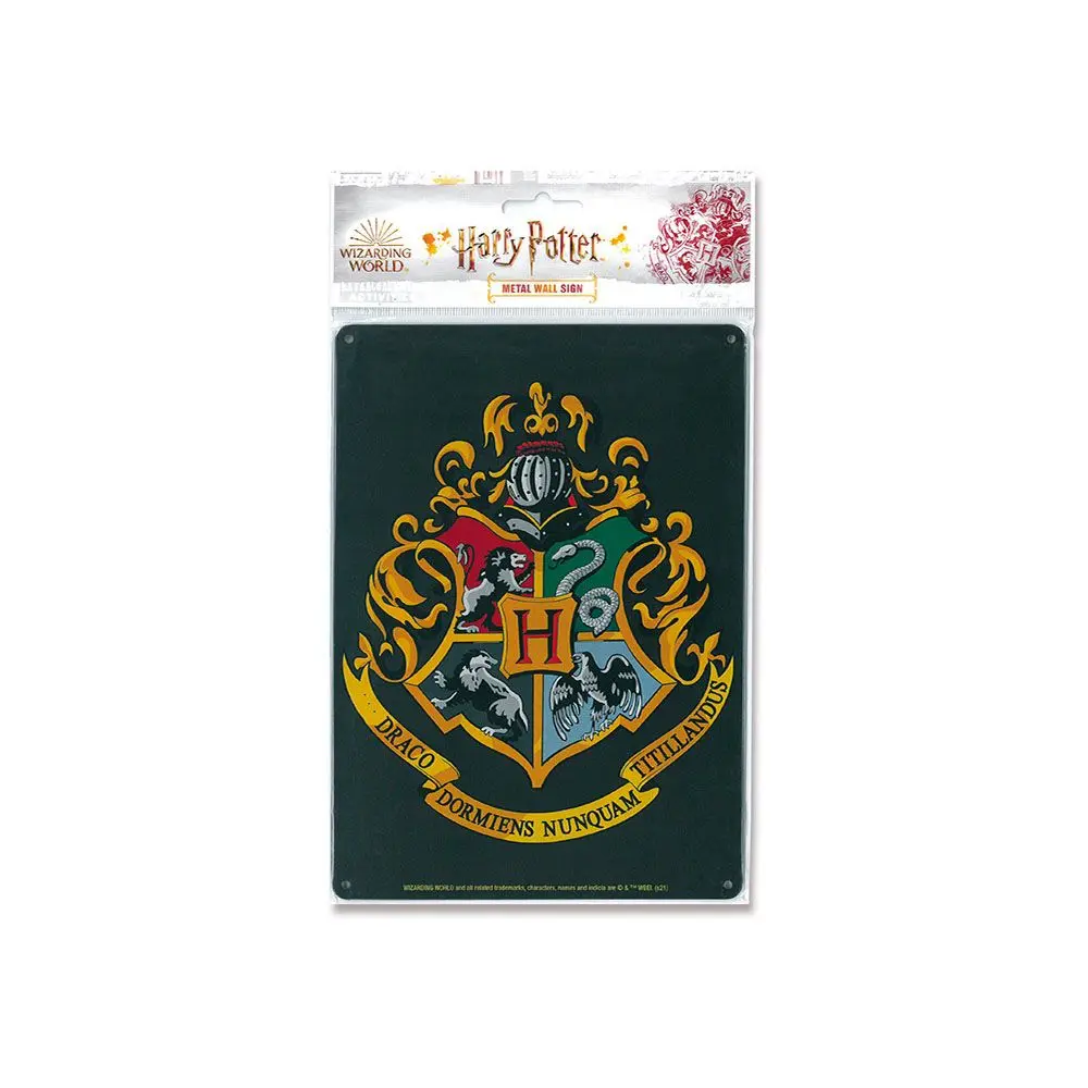 Harry Potter Blechschild Hogwarts Logo 15 x 21 cm termékfotó
