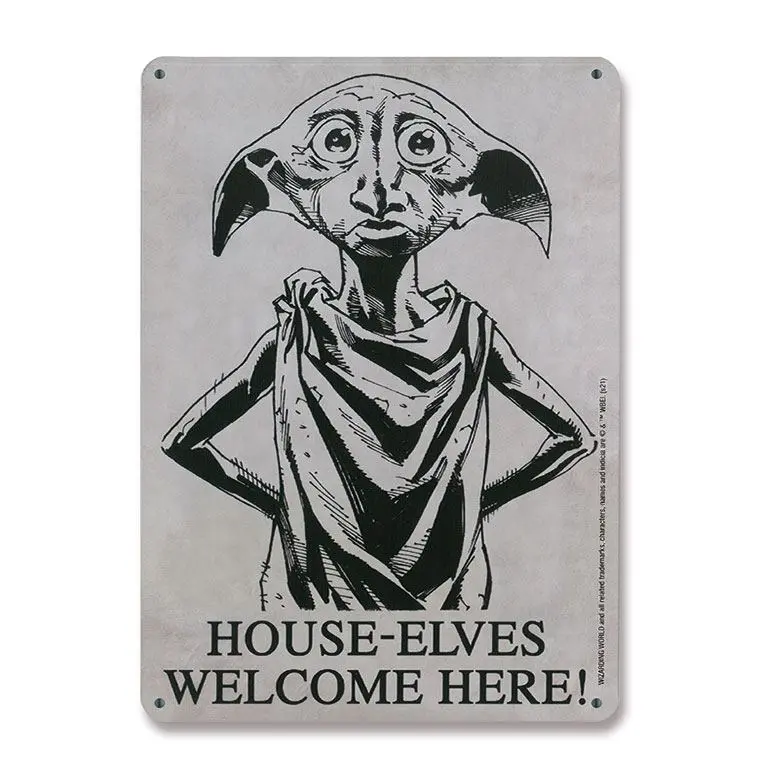 Harry Potter Blechschild House-Elves 15 x 21 cm Produktfoto