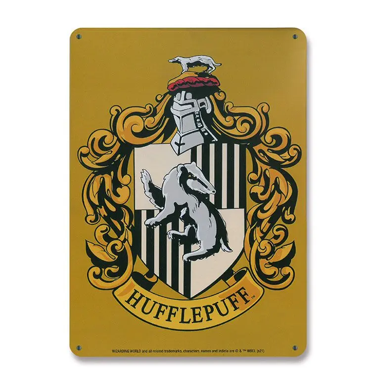Harry Potter Blechschild Hufflepuff 15 x 21 cm Produktfoto