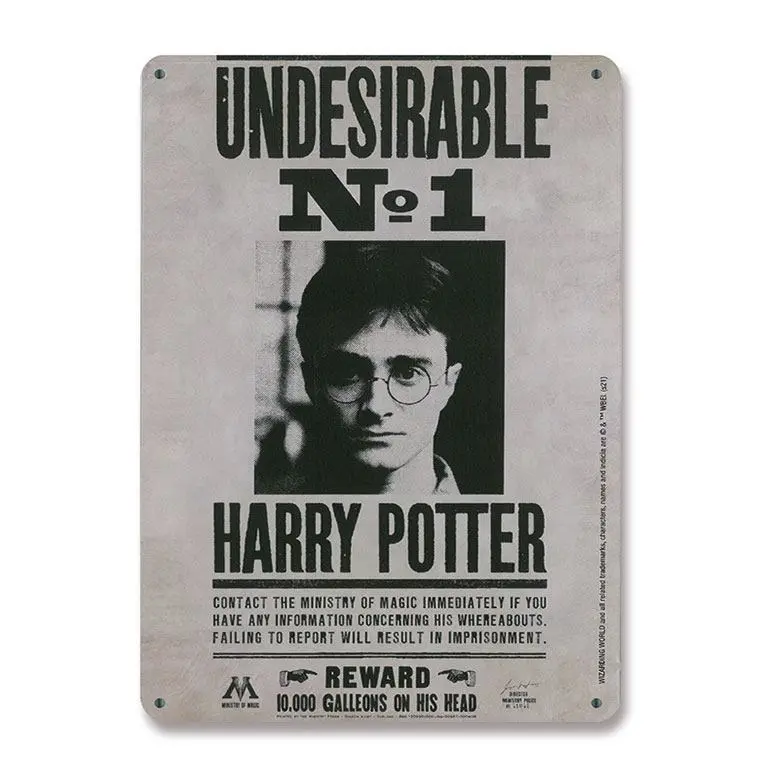 Harry Potter Blechschild Undesirable No. 1 15 x 21 cm termékfotó
