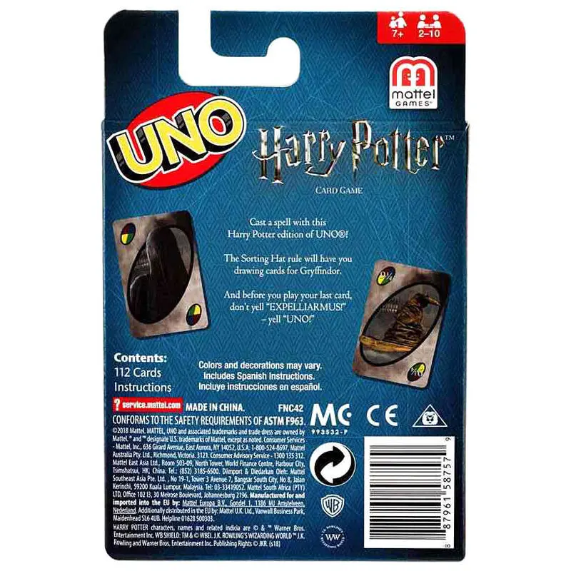 Harry Potter Kartenspiel UNO Produktfoto