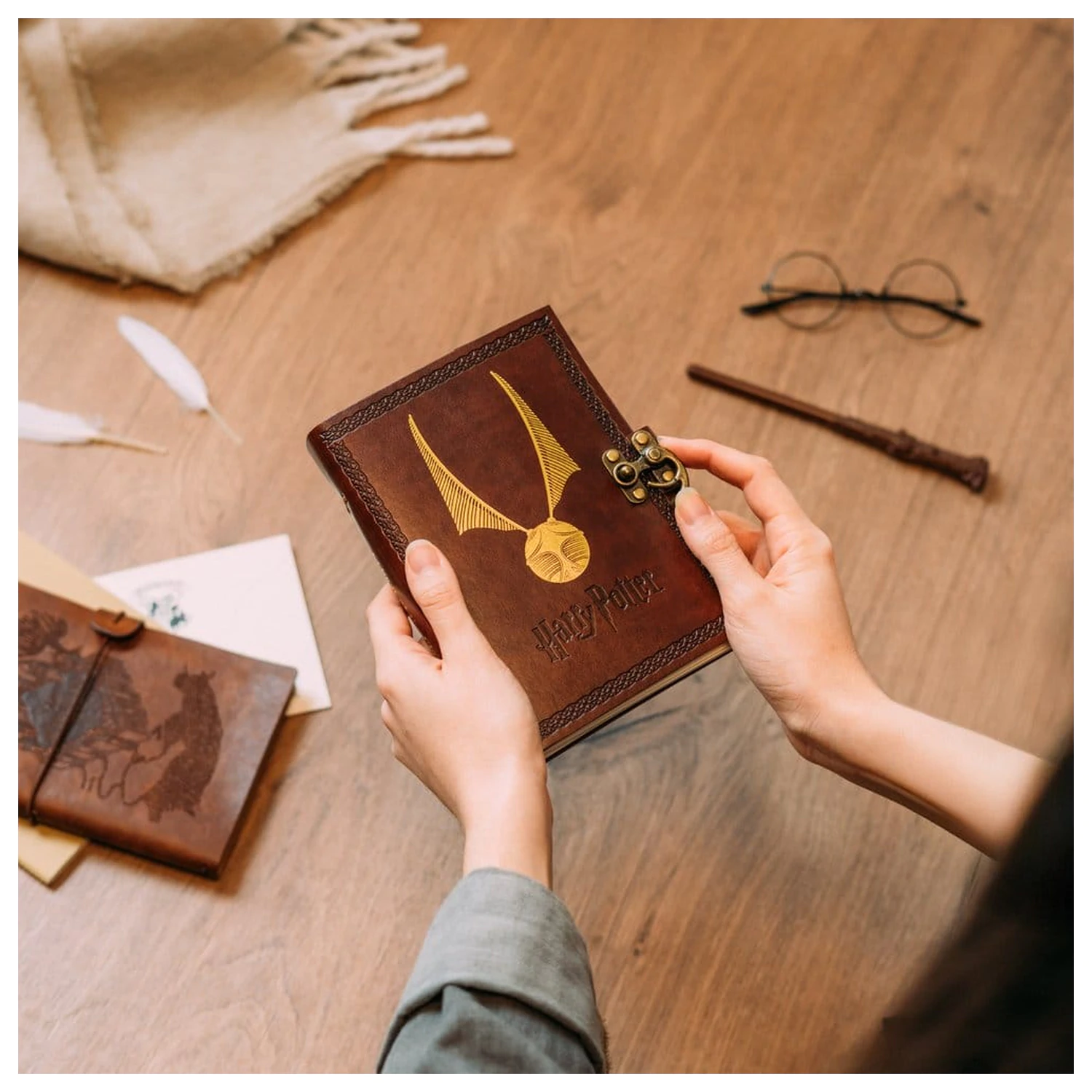 Harry Potter Notizbuch aus veganem Leder Produktfoto