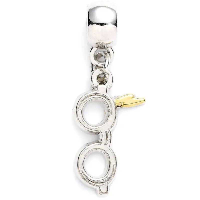Harry Potter Charm Blitz mit Brille (silver plated) Produktfoto