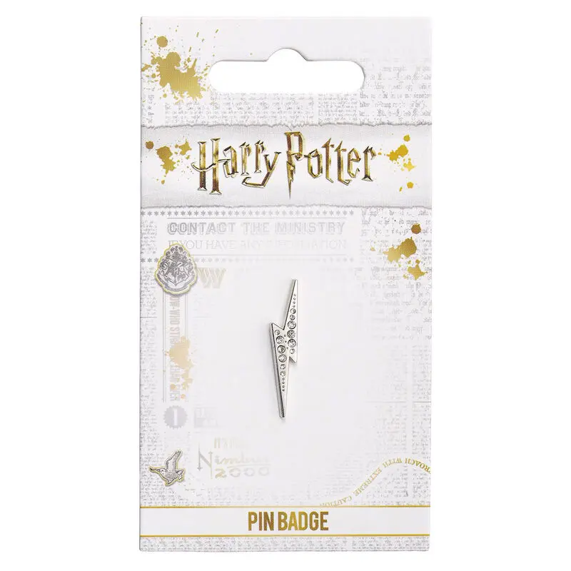 Harry Potter Lightning Bolt Anstecknadel mit Kristallen Produktfoto