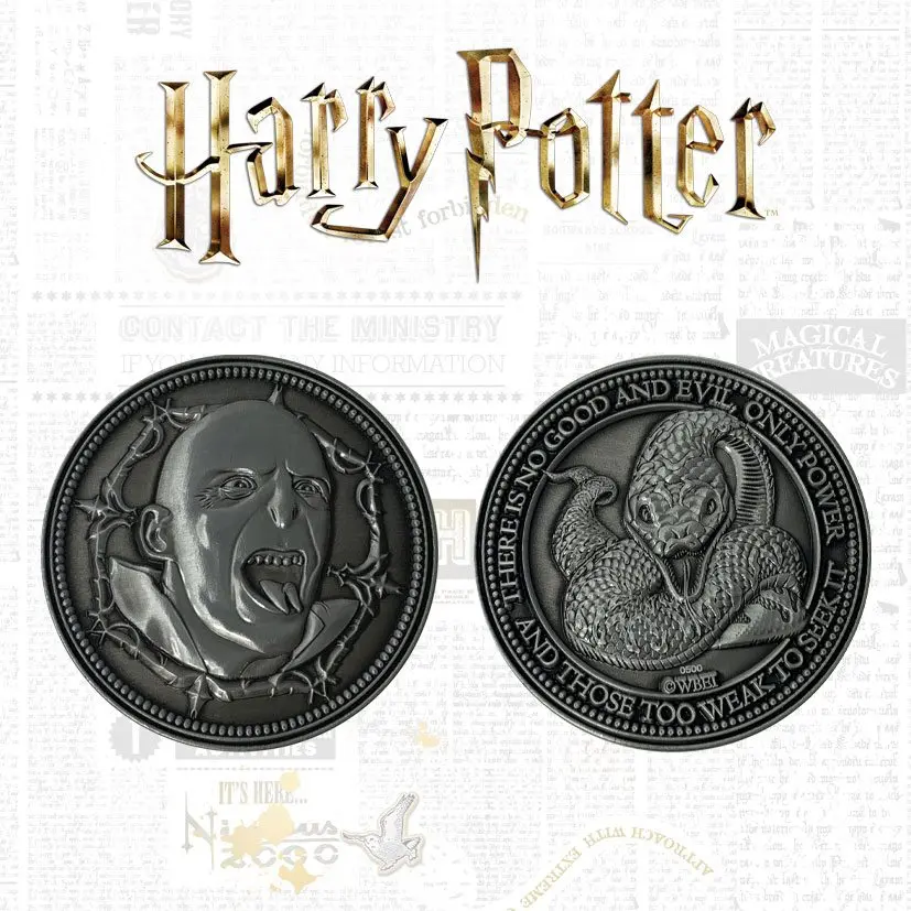 Harry Potter Sammelmünze Voldemort Limitierte Edition Produktfoto