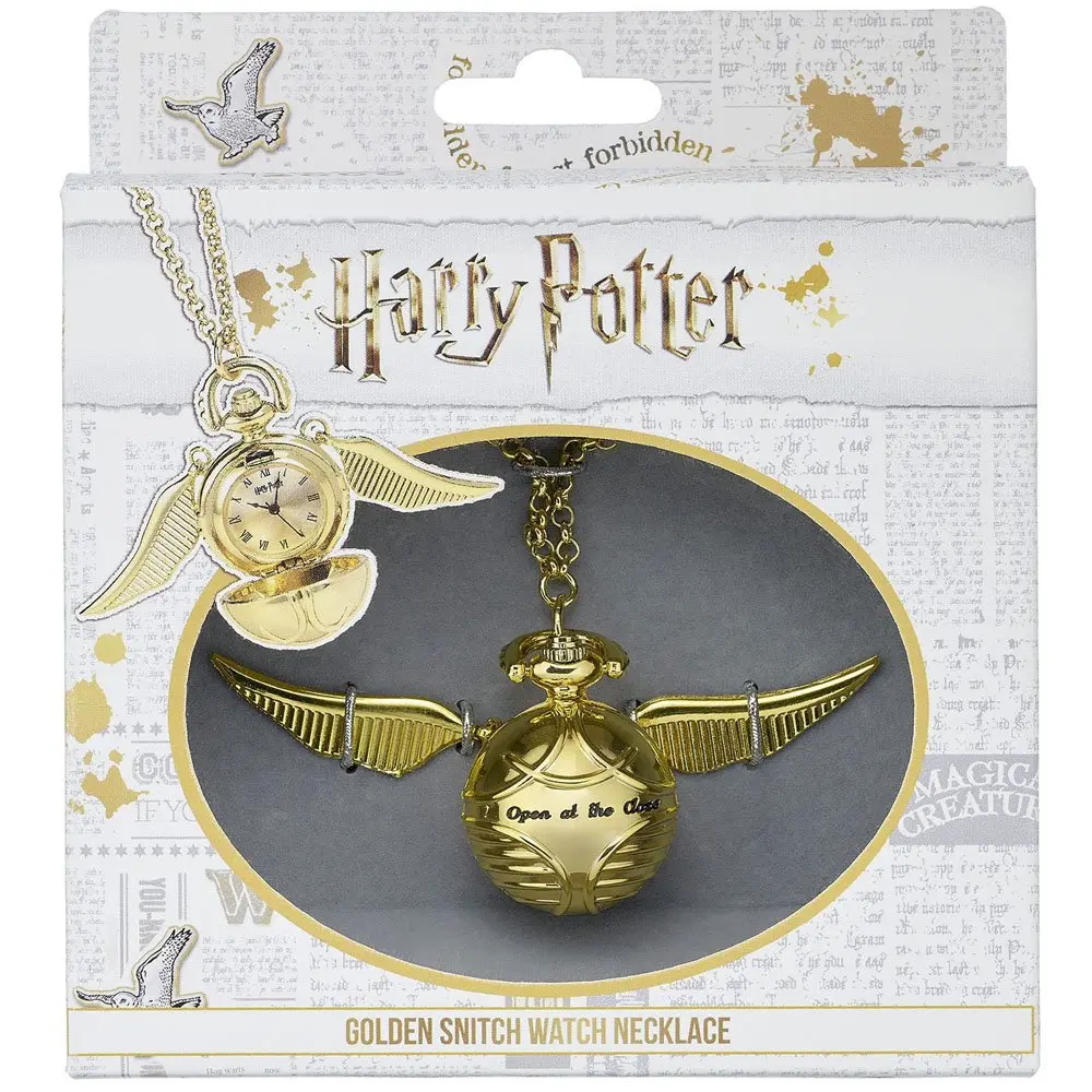 Harry Potter Halskette mit Uhr Goldener Schnatz (vergoldet) termékfotó