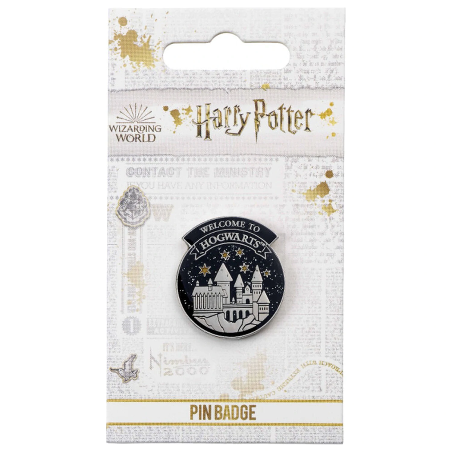 Harry Potter Welcome to Hogwarts Pin Anstecker Produktfoto