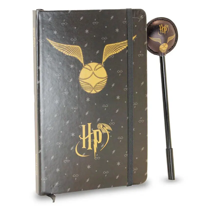 Harry Potter Notizbuch mit Kugelschreiber Geschenkset Golden Snitch termékfotó