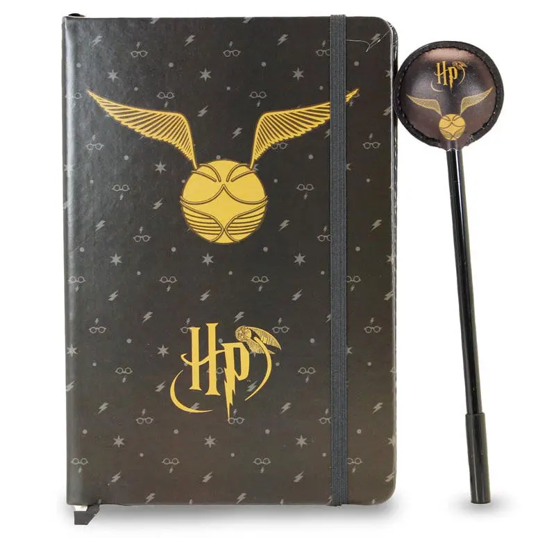 Harry Potter Notizbuch mit Kugelschreiber Geschenkset Golden Snitch termékfotó