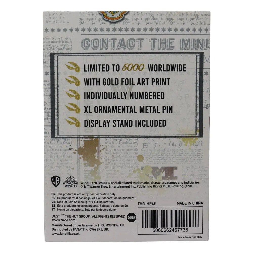 Harry Potter XL Premium Ansteck-Pin Oversized Snitch (vergoldet) Produktfoto