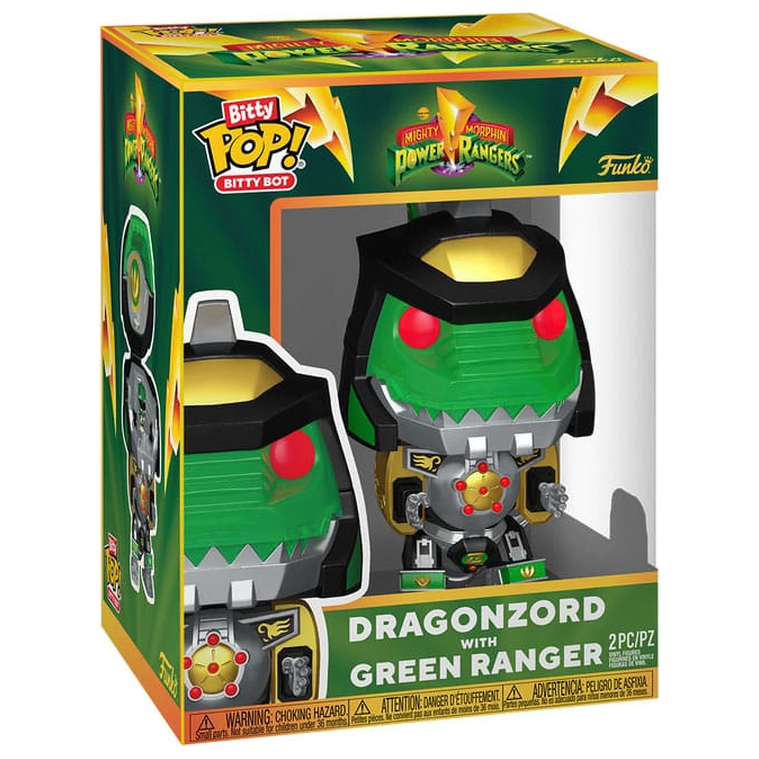 Hasbro Bitty Funko POP! Bots Figur PR- Dragon Zord mit GR Ranger 11,7 cm Produktfoto