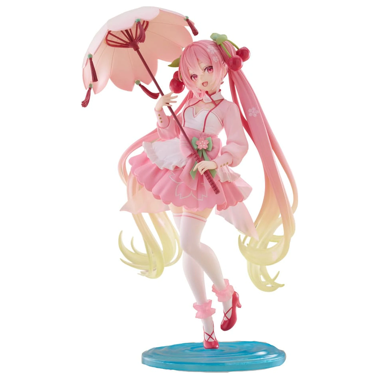 Hatsune Miku AMP PVC Statue Newley Written Sakura Miku Sakura Dress Version 21 cm Produktfoto